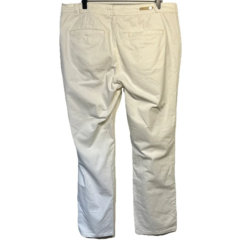 Anthropologie Pilcro Lightweight Stretch Cotton Chinos‎ Ivory Women's Size 32